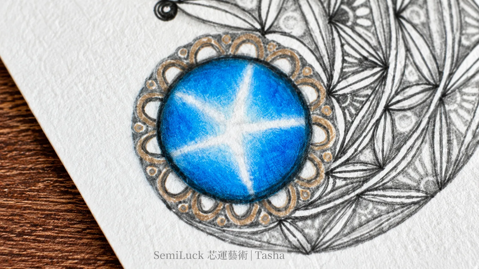 星光藍寶石手繪作品局部預覽